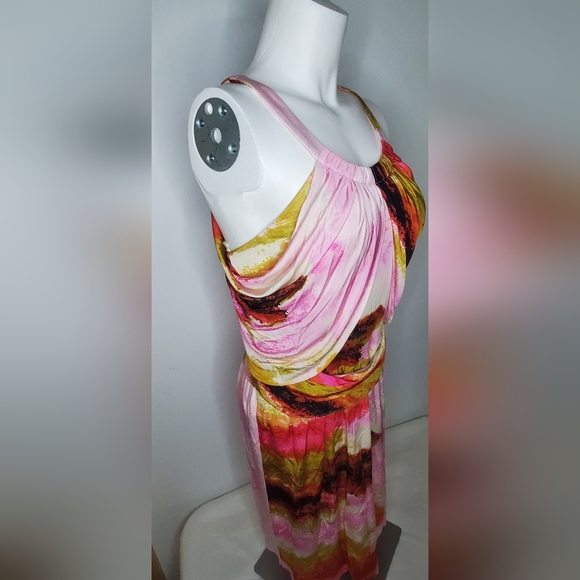 NWT Ali Ro Size 6 Pink and Yellow Dress - Picture 2 of 9